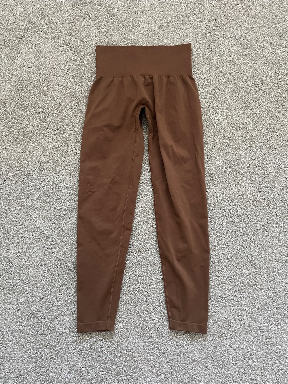 NVGTN Brown Solid Seamless Leggings Size Small